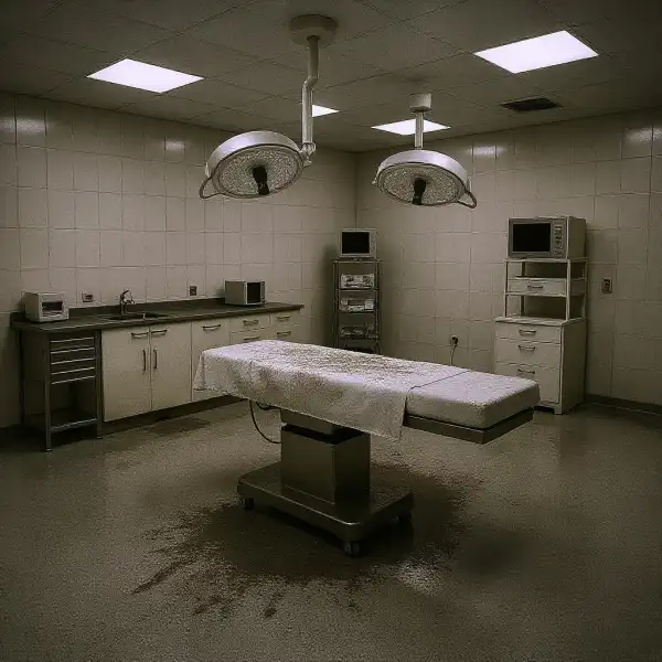 Операционный блок в клинике - до уборки